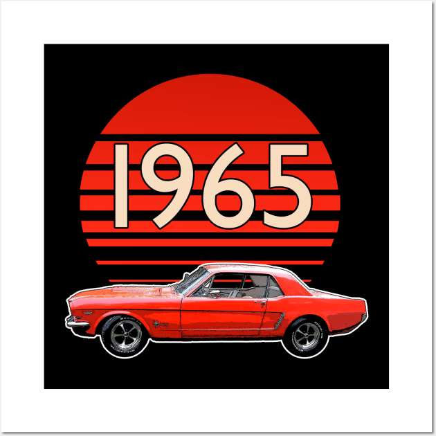 1965 Ford Mustang Coupe Wall Art by GAMAS Threads